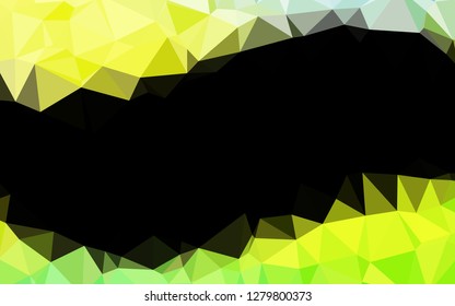 Light Green, Yellow vector abstract polygonal cover. A completely new color illustration in a vague style. Brand new style for your business design.