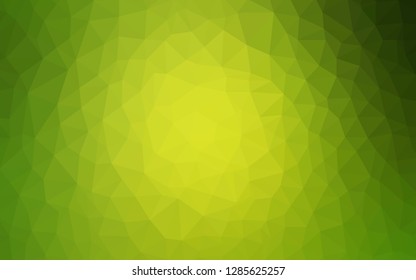Light Green, Yellow vector abstract polygonal template. Elegant bright polygonal illustration with gradient. Polygonal design for your web site.