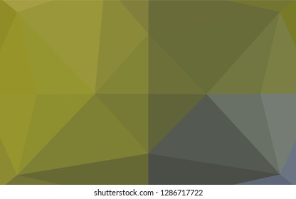 Light Green, Yellow vector abstract polygonal texture. A sample with polygonal shapes. The best triangular design for your business.