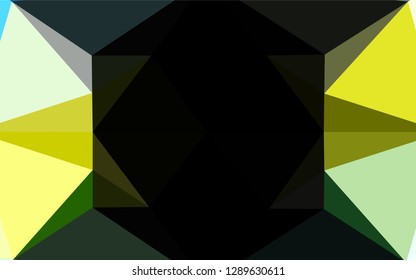 Light Green, Yellow vector abstract polygonal cover. A vague abstract illustration with gradient. A completely new design for your business.