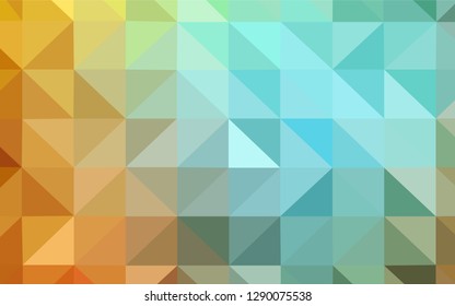Light Green, Yellow vector abstract polygonal template. Triangular geometric sample with gradient.  Polygonal design for your web site.