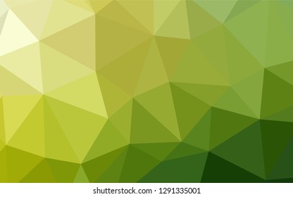 Light Green, Yellow vector abstract polygonal pattern. Colorful illustration in abstract style with triangles. Template for cell phone's backgrounds.