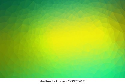 Light Green, Yellow vector abstract mosaic backdrop. Glitter abstract illustration with an elegant design. Textured pattern for background.