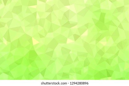 Light Green, Yellow vector abstract mosaic pattern. Colorful illustration in polygonal style with gradient. Polygonal design for your web site.
