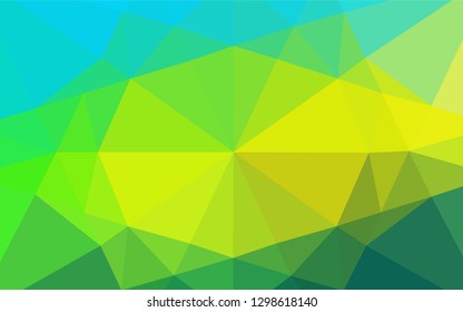Light Green, Yellow vector abstract polygonal cover. An elegant bright illustration with gradient. A completely new design for your business.
