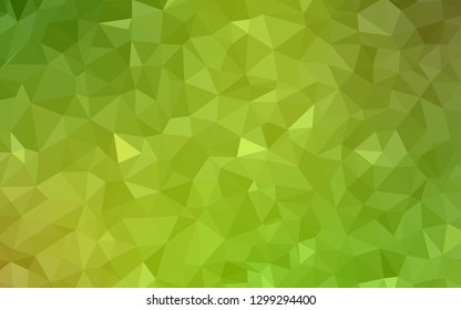 Light Green, Yellow vector abstract mosaic background. A sample with polygonal shapes. A completely new design for your leaflet.