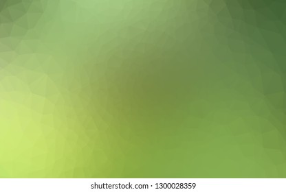 Light Green, Yellow vector abstract polygonal cover. Shining illustration, which consist of triangles. Brand new design for your business.