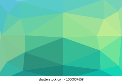 Light Green, Yellow vector abstract polygonal texture. Shining illustration, which consist of triangles. Template for your brand book.