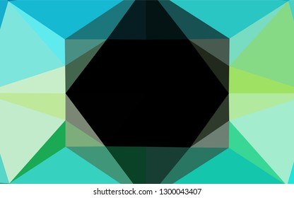 Light Green, Yellow vector abstract mosaic pattern. Shining illustration, which consist of triangles. The elegant pattern can be used as part of a brand book.