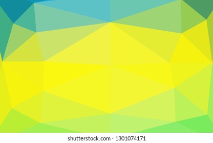 Light Green, Yellow vector abstract polygonal layout. Glitter abstract illustration with an elegant design. Textured pattern for background.