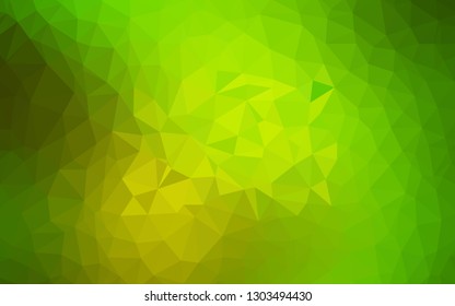 Light Green, Yellow vector abstract mosaic background. Polygonal abstract illustration with gradient. Pattern for a brand book's backdrop.