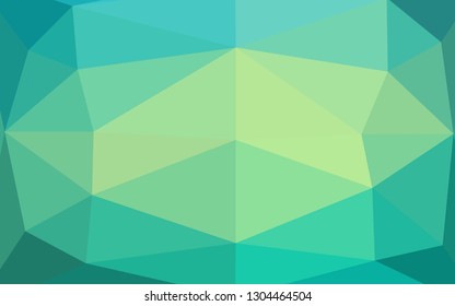 Light Green, Yellow vector abstract mosaic background. Brand new colorful illustration in with gradient. Polygonal design for your web site.