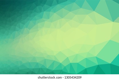 Light Green, Yellow vector abstract mosaic background. A sample with polygonal shapes. Brand new design for your business.