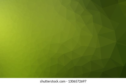 Light Green, Yellow vector abstract polygonal cover. Colorful illustration in abstract style with gradient. Triangular pattern for your business design.