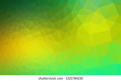 Light Green, Yellow vector abstract polygonal texture. Colorful illustration in abstract style with gradient. New texture for your design.