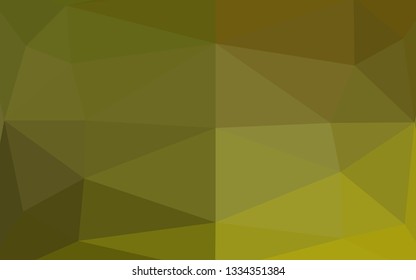 Light Green, Yellow vector abstract polygonal layout. Geometric illustration in Origami style with gradient. Triangular pattern for your business design.