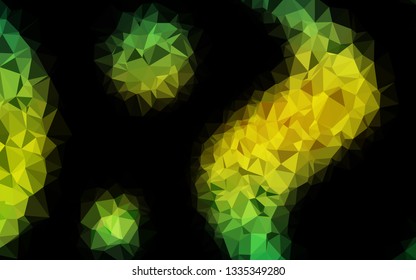 Light Green, Yellow vector abstract polygonal cover. Geometric illustration in Origami style with gradient. Elegant pattern for a brand book.