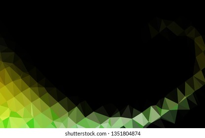 Light Green, Yellow vector abstract mosaic background. Creative illustration in halftone style with gradient. Template for your brand book.