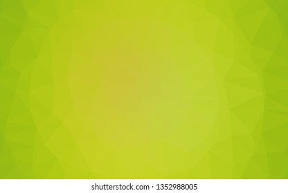 Light Green, Yellow vector abstract mosaic background. Glitter abstract illustration with an elegant design. The best triangular design for your business.