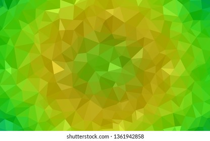 Light Green, Yellow vector abstract mosaic background. Colorful illustration in abstract style with triangles. A new texture for your web site.