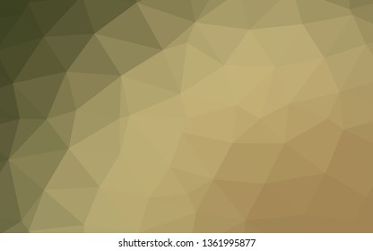 Light Green, Yellow vector abstract polygonal texture. Shining illustration, which consist of triangles. Template for a cell phone background.