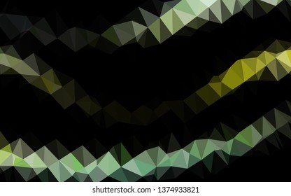 Light Green, Yellow vector abstract polygonal cover. Shining colored illustration in a Brand new style. Triangular pattern for your business design.