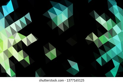 Light Green, Yellow vector abstract mosaic backdrop. Shining colored illustration in a Brand new style. The best triangular design for your business.