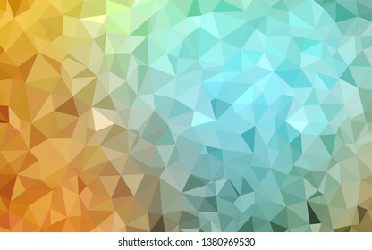 Light Green, Yellow vector abstract mosaic pattern. A completely new color illustration in a polygonal style. Textured pattern for your backgrounds.