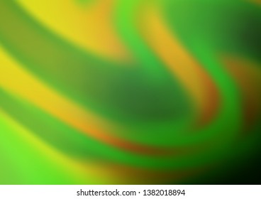 Light Green, Yellow vector abstract bokeh pattern. Modern geometrical abstract illustration with gradient. Brand new style for your business design.