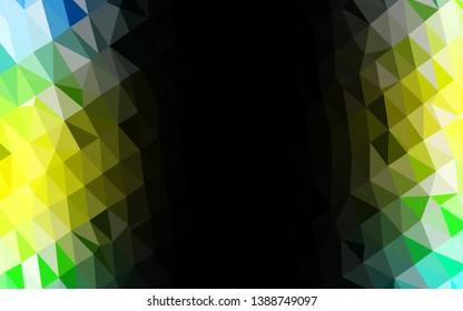 Light Green, Yellow vector abstract polygonal layout. Shining colored illustration in a Brand new style. Brand new design for your business.