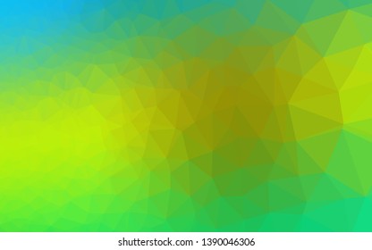 Light Green, Yellow vector abstract polygonal texture. A sample with polygonal shapes. Brand new design for your business.