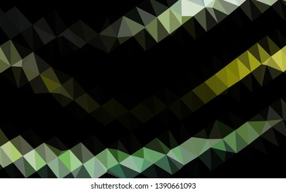 Light Green, Yellow vector abstract mosaic background. A completely new color illustration in a vague style. The best triangular design for your business.