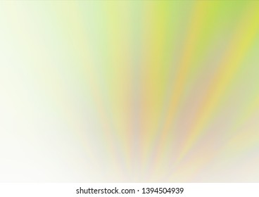 Light Green, Yellow vector abstract blurred pattern. A completely new color illustration in a bokeh style. A new texture for your design.