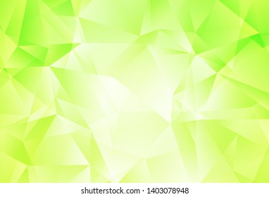 Light Green, Yellow vector abstract mosaic pattern. A completely new color illustration in a polygonal style. Completely new template for your banner.