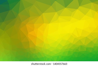 Light Green, Yellow vector abstract mosaic backdrop. Glitter abstract illustration with an elegant design. Elegant pattern for a brand book.