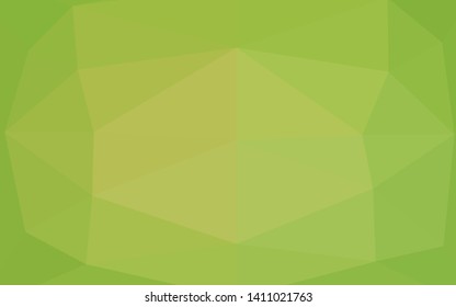 Light Green, Yellow vector abstract polygonal texture. Geometric illustration in Origami style with gradient. Brand new design for your business.