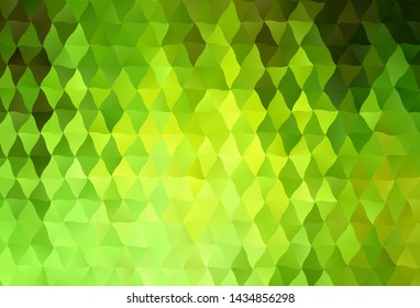 Light Green, Yellow vector abstract mosaic backdrop. Modern abstract illustration with triangles. Textured pattern for your backgrounds.