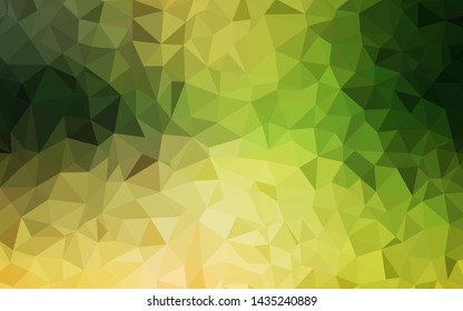 Light Green, Yellow vector abstract mosaic backdrop. Creative geometric illustration in Origami style with gradient. New template for your brand book.