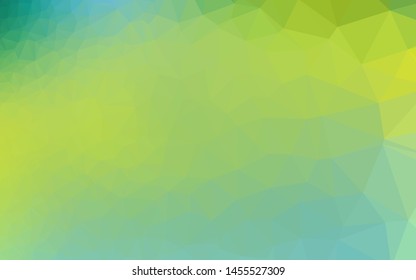 Light Green, Yellow vector abstract polygonal texture. Shining colored illustration in a Brand new style. Completely new template for your business design.