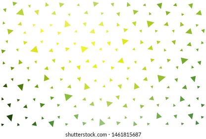 Light Green, Yellow vector  abstract polygonal background. Colorful illustration in abstract style with triangles. A new texture for your web site.
