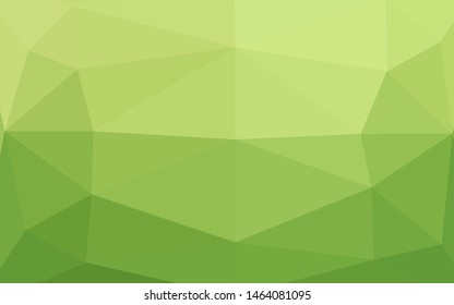 Light Green, Yellow vector abstract polygonal texture. Creative illustration in halftone style with gradient. Textured pattern for background.