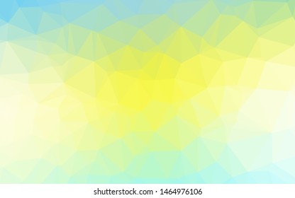 Light Green, Yellow vector abstract polygonal layout. A sample with polygonal shapes. Textured pattern for background.