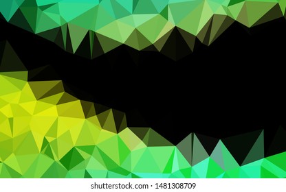 Light Green, Yellow vector abstract mosaic backdrop. Modern geometrical abstract illustration with gradient. Completely new design for your business.