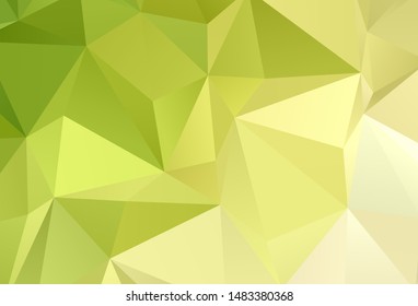 Light Green, Yellow vector abstract mosaic backdrop. A completely new color illustration in a polygonal style. Brand new style for your business design.