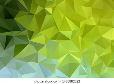 Light Green, Yellow vector abstract mosaic background. Modern abstract illustration with triangles. Textured pattern for your backgrounds.