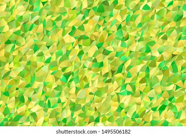 Light Green, Yellow vector abstract mosaic pattern. Shining polygonal illustration, which consist of triangles. Textured pattern for your backgrounds.