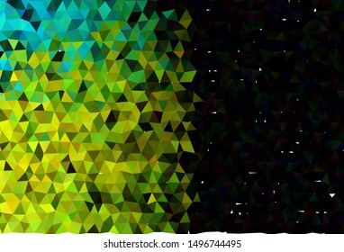 Light Green, Yellow vector abstract mosaic background. Shining colored illustration in a Brand new style. Textured pattern for background.