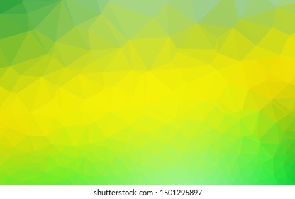 Light Green, Yellow vector abstract mosaic pattern. A completely new color illustration in a vague style. Template for your brand book.