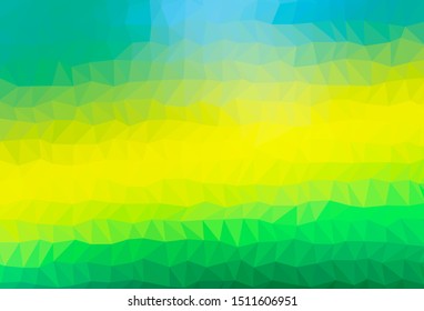 Light Green, Yellow vector abstract mosaic pattern. Colorful illustration in abstract style with gradient. Completely new template for your business design.