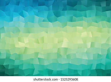 Light Green, Yellow vector abstract polygonal texture. Colorful illustration in Origami style with gradient.  Elegant pattern for a brand book.